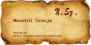 Novotni Szonja névjegykártya
